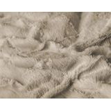 Sleeptime - Furry Check - Dekbedovertrek - Creme - Tweepersoons - 200X200/260 + 2 x Kussenslopen 60x70