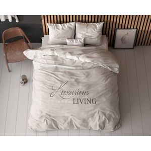 Sleeptime - Luxurious Living - Dekbedovertrek - Beige - 140x200x220 + 1 Kussensloop 60x70