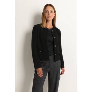 Claudia Sträter - Jasje - Zwart - Leren Jassen