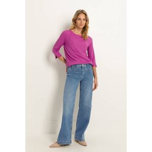 CLAUDIA BY CLAUDIA STRÄTER - Medium Blue Denim - High Waist Wide Leg Jeans