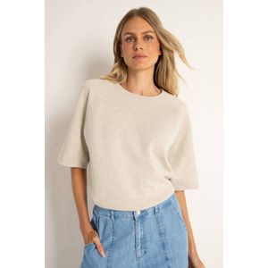 CLAUDIA BY CLAUDIA STRÄTER trui taupe gebreid