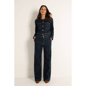 Claudia Sträter - High Waist Straight Leg Jeans - Donkerblauw - Denim