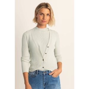 Expresso - Cardigan - Lichtgroen - Gebreid