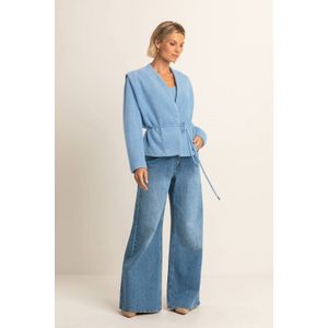 Expresso - High Waist Wide Leg Jeans - Medium Blue Denim