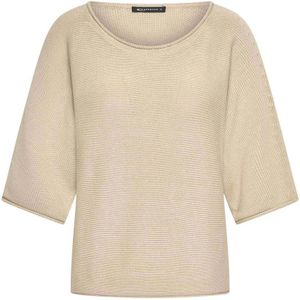 Expresso - Gebreide Trui - Beige - Straight Fit - Ronde Hals