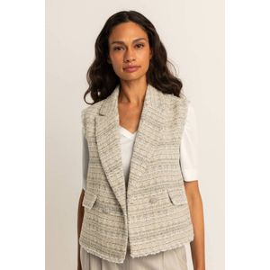 Expresso - EX16-25450 - Gilet - Beige - Mouwloos - Rechte Pasvorm