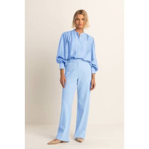 Expresso - Straight High Waist Broek - Blauw