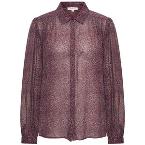 Expresso - EX14-25826 - Blouse - Donkerrood - Rechte Pasvorm - Lange Mouwen