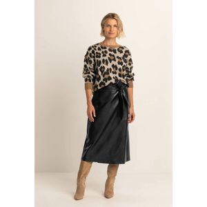 Expresso - A-lijnrok - Zwart - Imitatieleren