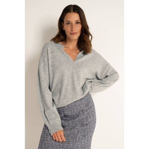 Claudia Sträter - Gebreide Trui - Grijs - Fijn Gebreid