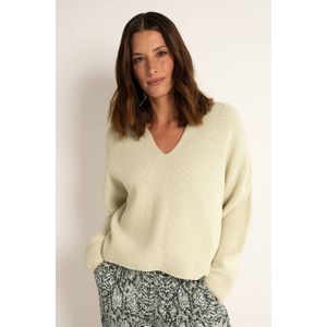 Claudia Sträter - Gebreide Trui - Ecru - Rib Gebreid
