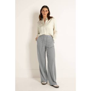 Claudia Sträter - Straight High Waist Pantalon - Grijs