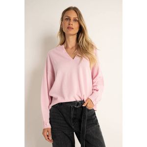 Claudia Sträter - Fijn Gebreide Trui - Lichtroze - 100% Wol