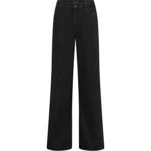 Expresso - High Waist Wide Leg Jeans - Zwart - Denim