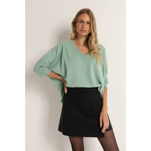 CLAUDIA BY CLAUDIA STRÄTER - Gebreide Trui - Mintgroen - 100% Merinowol