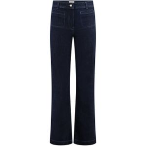 CLAUDIA BY CLAUDIA STRÄTER high waist straight leg jeans dark blue denim