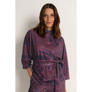 Claudia Sträter - Top - Aubergine - Lange Mouwen - Straight Pasvorm