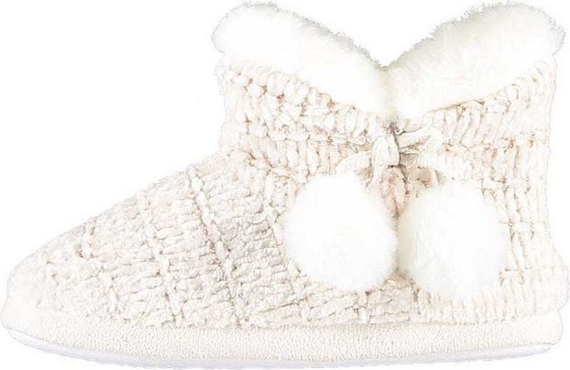 Apollo - Gebreide Sloffen - Beige - Textiel/Elastomeer