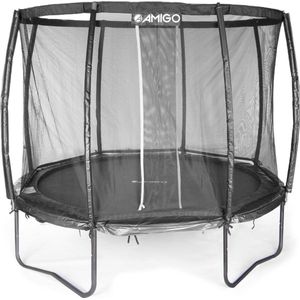 trampoline Deluxe met veiligheidsnet 305 cm zwart