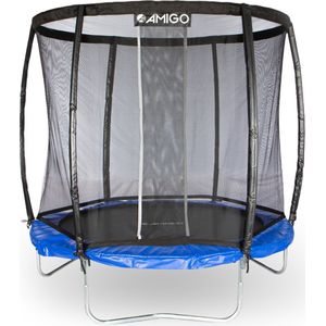 trampoline Deluxe met veiligheidsnet 244 cm blauw