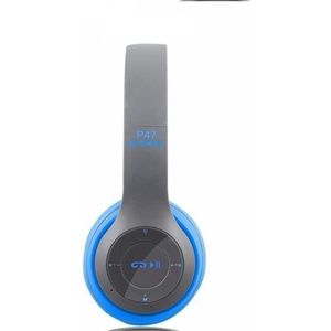 Bluetooth Headset/ Wireless Headphone P47 5.0 + EDR TF card/FM Stereo Radio MP3 player kleur Blauw