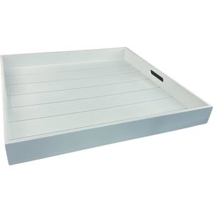 WDMT - XL Vierkant Houten Dienblad - Wit - Houten Dienblad - Extra Groot