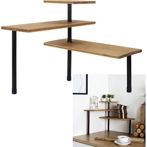 Doucherekje/doucherekje hoek 3 laags hout 62 cm