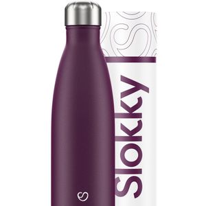 Slokky - Matte Purple Thermosfles & Drinkfles - 500ml