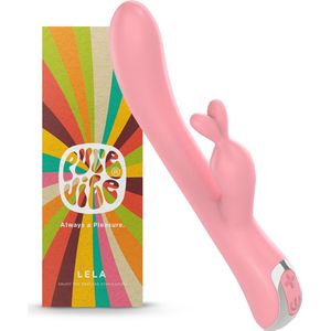 PureVibe® LELA Rabbit vibrator - Tarzan Vibrators voor Vrouwen - Bunny Clitoris en G-Spot Stimulator - Roze