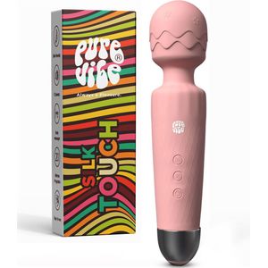 PureVibe® Silk Touch Clitoris Stimulator en Vibrator - Magic Wand Massager - Stil & Discreet - Vibrators voor Vrouwen - Seksspeeltjes - Sex Toys voor vrouwen en koppels - Roze