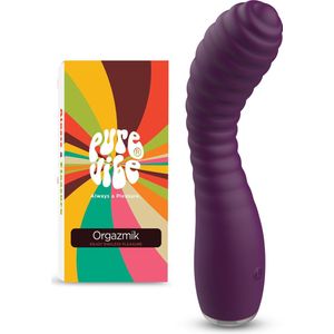 PureVibe® Orgazmik Dikke Geribbelde G-Spot Vibrator - Vibrators voor Vrouwen - Erotiek - Stimulator - Sex Toys voor koppels - Paars