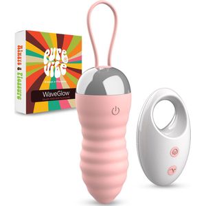 PureVibe® WaveGlow - Vibrerende eieren - Draagbare vibrerend ei met afstandsbediening - 10 vibratiestandjes - sex toys voor vrouwen en koppels - vibrators - vibrator - Erotiek - Seksspeeltjes