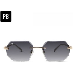 PB Sunglasses - Sierra Gradient Grey. - Zonnebril heren en dames - Premium Diamond Cut bril - Randloze stijl - Stainless Steel