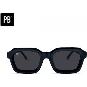 PB Sunglasses - Dijon Black. - Zonnebril heren en dames - Gepolariseerd - Rechthoekige zonnebril - Stevig acetaat frame