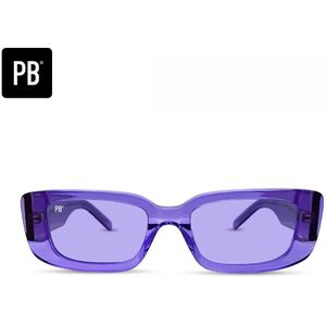 PB Sunglasses - Cody Purple. - Zonnebril dames - Gepolariseerd - Paars design - Rechthoekig - Sterk Acetaat frame