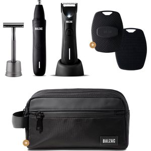 BALZAC™ Premium Package - Grooming set voor mannen - Incl. The Trimmer 2.0, Up Trimmer & The Razor - Gratis Washbag en Body Scrub