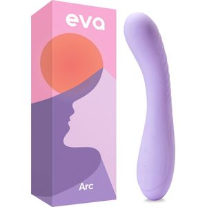 Eva® Arc - Gebogen vibrator - Krachtige Clitoris & G-spot Stimulator - Fluisterstil & Discreet - Vibrators voor Vrouwen en Koppels - Erotiek - Dildo - Sex Toys | Lavender Purple