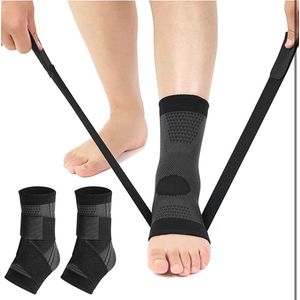 De Millennials Enkelbrace 1 pair (2 stuks)- Maat M-Schoenmaat: 35 – 38- enkelbandage voor compressiesokken verlichten hielspoor - sport - Enkel Bandage - Voet brace - Enkel Brace - Enkelondersteuning - Neopreen - Comfort fit - Zwart - Universeel