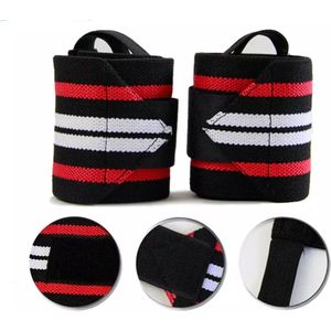 Wrist wraps – Krachttraining – Polsbrace – Rood & Zwart