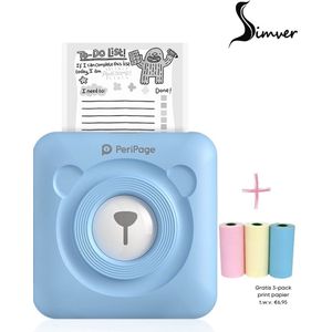 Orginele PeriPage Pocket Printer - Inclusief 3 papier rolletjes - Blauw