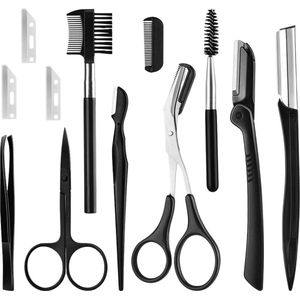 Wenkbrauw epilator set - met wenkbrauw trimmer, tweezer pincet, scheermesje, epilator, borstel, schaartje en mesje - Wimpers - Wenkbrauw epileren - Epileer set - Beauty pakket - Cadeau voor vrouw