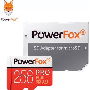PowerFox PRO Plus MicroSDXC 256GB - Met Adapter - Inclusief Kaartjeshouder