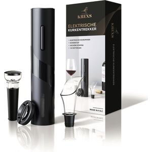 Krexs Elektrische Wijnopener – Kurkentrekker - Flessenopener - Wijnopener - Wijn Accessoires – Wijnstopper - Wijnfles Opener