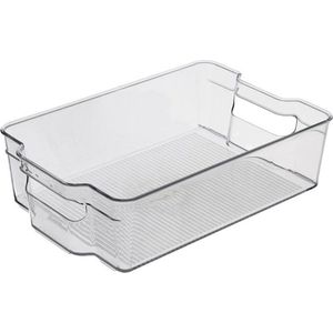 Opbergbakje - Koelkast organizer - Doorzichtig keuken bakjes - Keukenkastorganizers - Opbergbak / Bewaardoos / Opbergdoos / Lade / Schuiflade- Blikjeshouder - Pakjeshouder - Fridge organizer - Badkamer Mandjes - Transparant kleding en sokken opslag