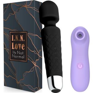 I.N.N. Love Vibrators - Luchtdruk vibrator - Wand Vibrator - Seksspeeltjes - Erotiek - Zwart