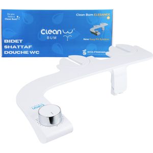 Clean Bum Elegance Plus Bidet WC- Bidet Handdouche - Bidet Sproeier - Dubbele Sproeikop - Niet Geschikt voor Zwevend/Hangend Toilet