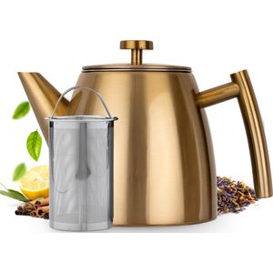 304 roestvrijstalen fluitende theepot - snelle verwarmingsketel voor inductie, gas, elektrische en halogeen kachels (OneColor, 2L