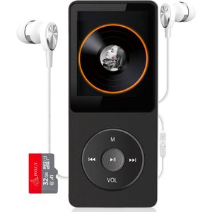 FOXLY® HiFi MP3/MP4 Speler Bluetooth Easy - FM Radio - Voice Recorder - Dictafoon - Oordopjes - 32GB SD kaart