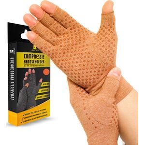 KANGKA - Therapeutische Compressie Handschoenen - Lichtoranje - Unisex