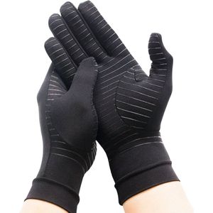 KANGKA® Compressie Handschoenen met Vingertoppen - Artritis Handschoenen- Zwart - Maat M